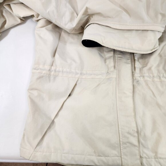 Eddie Bauer Lined Jacket Womens XL Beige Thinsulate Lite Loft 31" Length Used - Picture 10 of 10